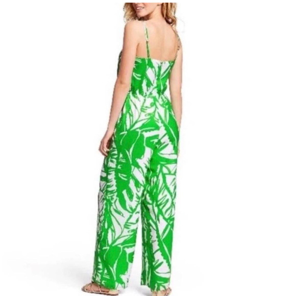 Lilly Pulitzer Women Size XS Boom Boom Green White Jumpsuit - Picture 2 of 7